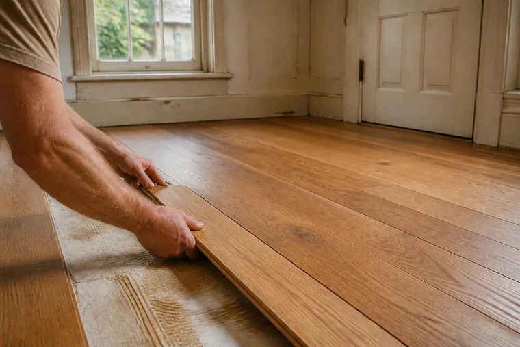 New hardwood going down in an older home with original trim