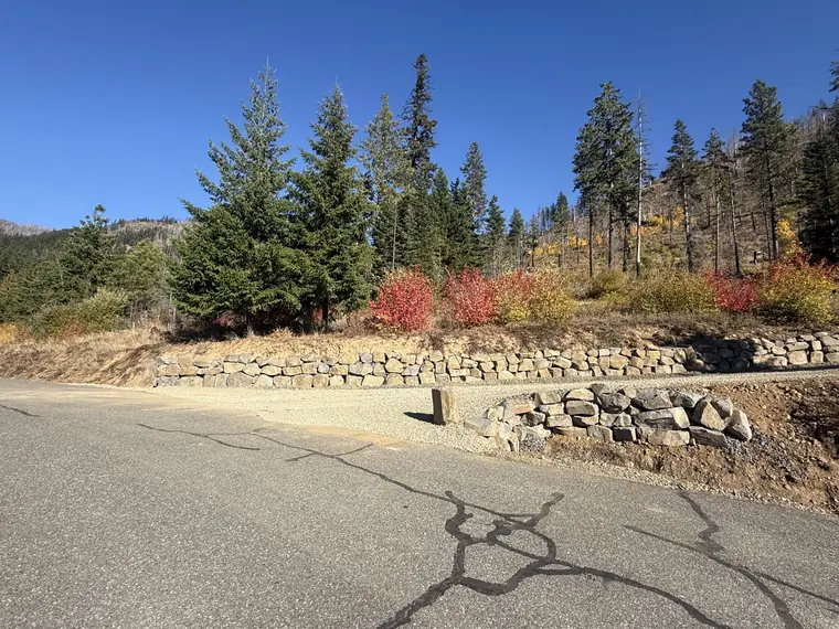 The rockery where the driveway meets the road